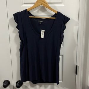 Express NWT dark blue top